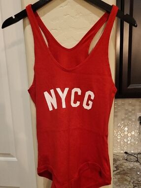 Vintage NORMA KAMALI Red And White Swimsuit Sz Small